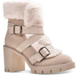 NIB I.N.C. BEMIE BUCKLED BOOTIES 9.5